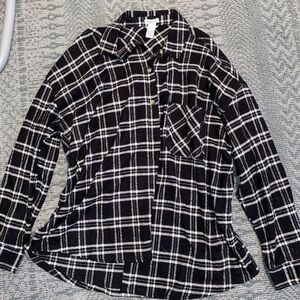 Monochrome Plaid Shirt